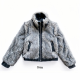 [F/W] High neck leather fur jumper(2color)