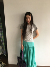 Liang button frill long skirt (4color)
