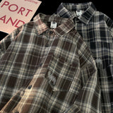 Pulse embroidered tartan checkered shirt (3 colors)