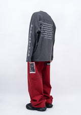 BBD Crushed Faith Pigment Long T-Shirt (Charcoal)