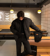 マッパーシンプルツーウェイカラーパデッドジャケット