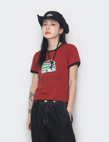 Music Crop Short-Sleeved T-Shirt