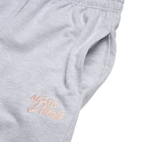 24FW ROUND SCRIPT BOUCLE LOGO PANTS GREY