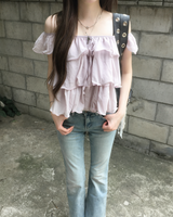 Frill cancan blouse
