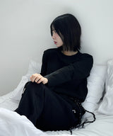Circle to Clover, Basic Logo Long Sleeve Tee_[Black]