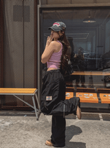 ベニーパッチナイロンジッパーカーゴパンツ