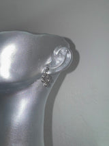 Silver ball drop earring (set)