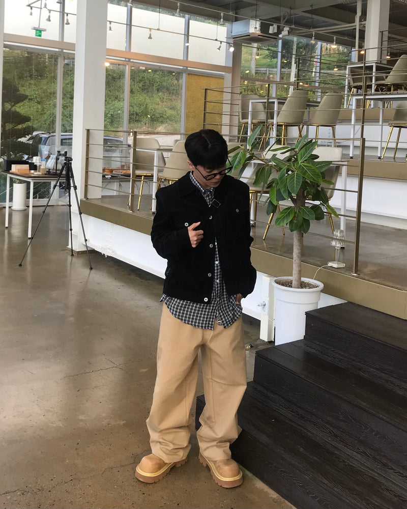 Cropped Western Corduroy Trucker Jacket