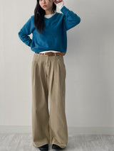 Raccoon V-neck loose-fit knit