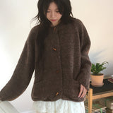 Poban Pocket Wood Duffle Knit Cardigan