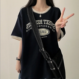 1817 カラーマッチングラウンド半袖Tシャツ