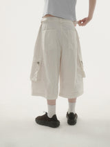 Piker snap cargo bermuda pants -3C