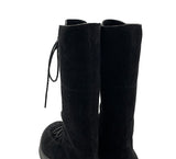 Suede lace-up boxing shoes