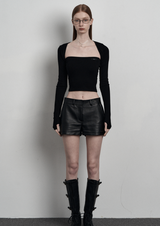[mnem] ピュアパッド入りチューブトップ (black)