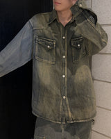 Vintage Western Shirt (Oil Blue)