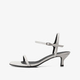 KITTEN STRAP SANDAL IN WHISPER WHITE