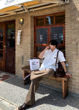 カチオニオンパッチポケット半袖シャツ