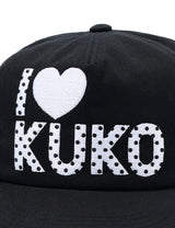 I❤︎KUKO ドット5パネルキャップ_ブラック