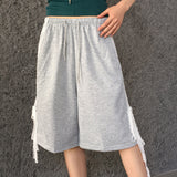 Compu Lace Track Ribbon Bermuda Pants