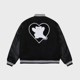 [UNISEX] Bear Heart Varsity Jacket