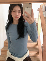 Diano Border Long Sleeve T-shirt (4color)