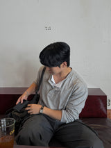 Thorpe layered long-sleeve henley neck