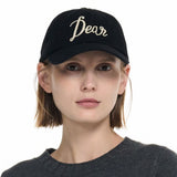 UNISEX Dear フェルトワッペンボールキャップ  [BLACK]