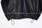 [UNISEX] leather glossy lettering oversized fit sweatshirt