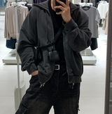 Wibird Pigment Supima Two-Way Hooded Zip-Up