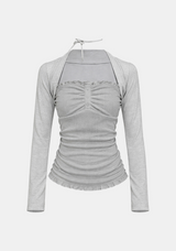 Lovely Button Tank Bolero Set
