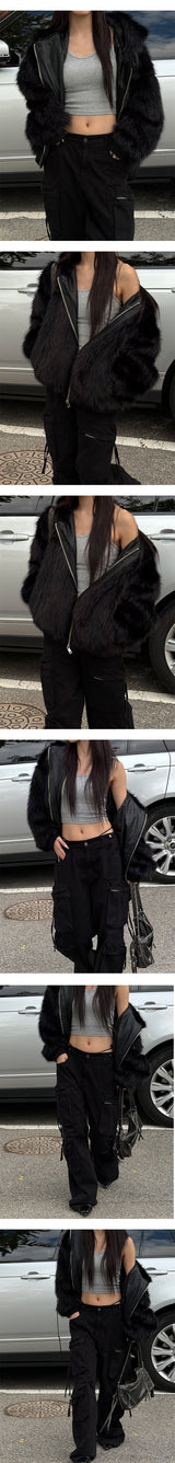 [Unisex] Fur 2way hood jumper(4color)