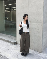Balloon curved pants