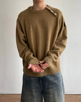 Bis Diagonal Button Knit