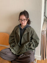 Ranbe Windbreaker Over Bomber Jacket