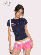 スターライト ドット ラウンド ショートスリーブ Tシャツ