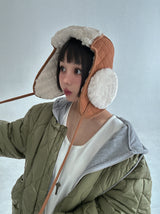 Camel quilting quilted earring truffler hat