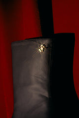 Slick Ankle Stiletto Heel(Matt Black)