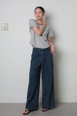 Basic Short Sleeve Tee_Melange Gray