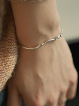 Sea of Youth, silver bracelet_March Birthstone