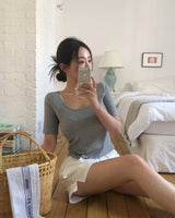 [MADE] ヒルトドットUネック半袖Tシャツ
