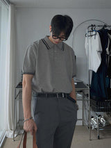 ASCLO Clean Collar Short Sleeve Knit (3color)