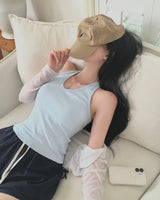 [MADE] Ballet, rib V-neck holter camisole