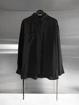リアシャーリングシースルーバルーンシャツ
