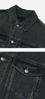 contemble snow denim jacket