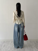 403 Catbrush Wide Denim Pants