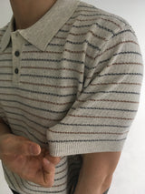 trico collar short sleeve(oatmeal)