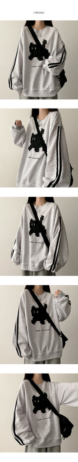 Banbi Track Line Cat スウェットシャツ