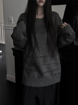 overfit angora round knit (unisex / 4color)