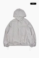 モネットチェックフードシャツ