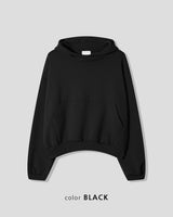 Urban crop high-neck fleece hoodie